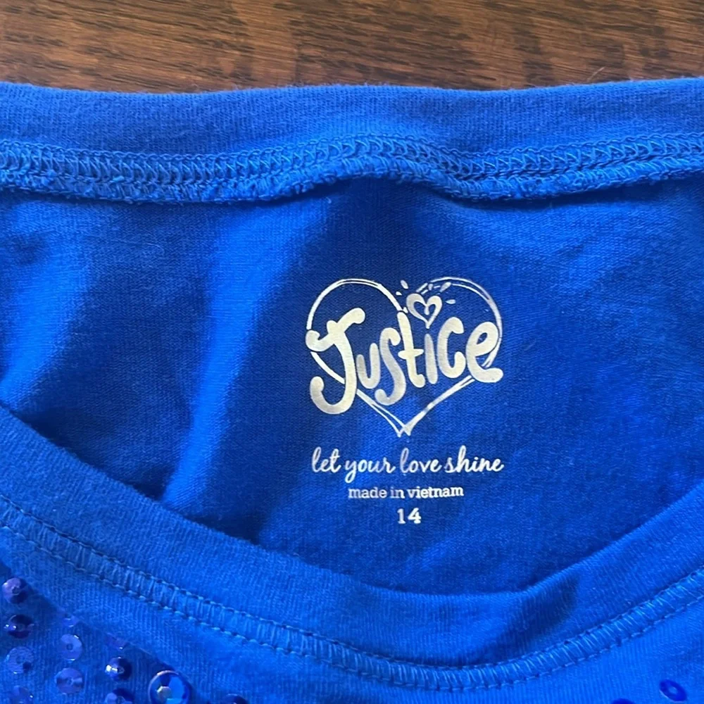 Justice Bundle of 3 Two size 14 and dark blue is a size 12 Long sleeve girls Y2K